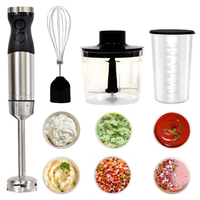 Kenmore Immersion 400W Hand Blender Set with Food Chopper and Whisk, 4 of 9