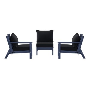 WestinTrends Avalon Outdoor Patio HDPE Loveseat Sofa with Patio Cushions - 1 of 4