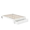 Platform Bed with Footboard & Trundle - Modern Storage Bed Frame - Sliding Guest Bed - 2 of 3