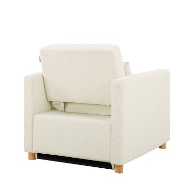 Ivory Down Fill Lawson Accent Chair with Iron Legs
