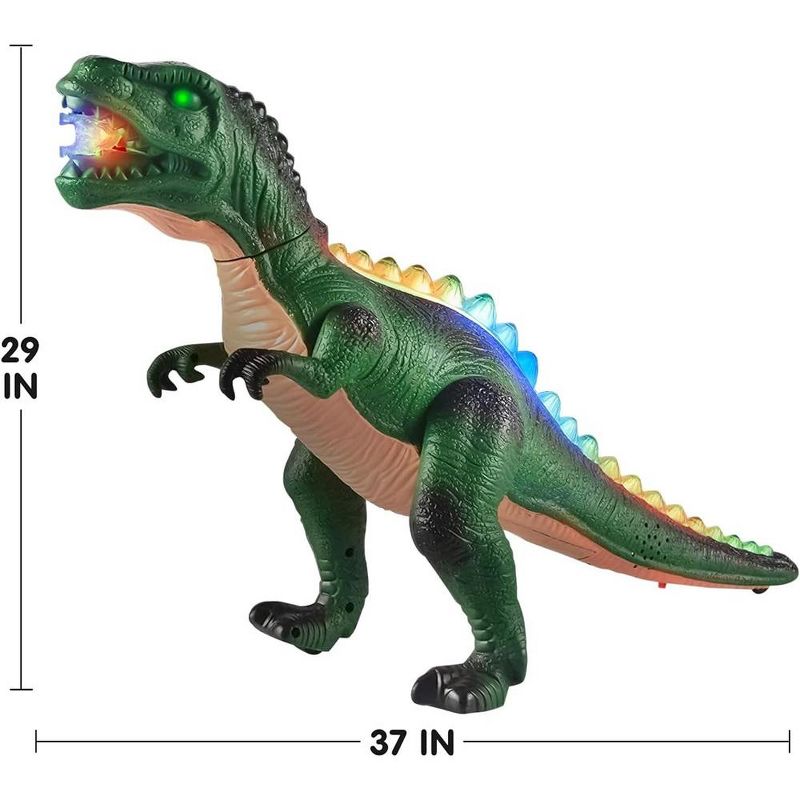 Syncfun 2 Pcs Dinosaur Toys, Walking Realistic T-Rex Dinosaur Figures with Roaring Sound, Electronic DinosaurToys for Kids, Birthday Party Favor, 5 of 8