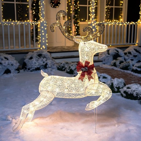 Joiedomi 5ft Jumping Reindeer Buck Yard Light Christmas Decoration Deer ...