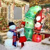 NAYSAYE Christmas Inflatable Holiday Decorations 6FT Elf with Christmas Tree and Santa Funny Yard Display, Multicolor, 65"*35.4"*74" - 2 of 4