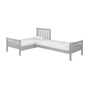 Twin Aurora Corner Bed Dove Gray - Alaterre Furniture