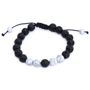 Plantlife Aromatherapy Bracelet - Adjustable White Howlite, Lava Rock, Natural Stone Jewelry for Essential Oil Diffusion - 1 of 1