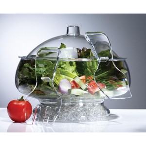 Prodyne Salad On Ice Acrylic Salad Bowl & Servers with Dome Lid - 1 of 2