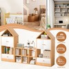 Kids Bookshelf And Toy Storage Organizer, Playful House-Shaped Children Bookcase Display Rack, For Nursery, Playroom, Living Room, Easy Assembly - 3 of 4