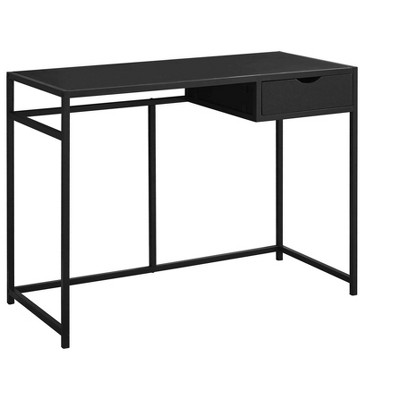 Monarch Specialties Computer Desk Home Office Laptop Storage Drawer 42InchL Work Metal Laminate Black Contemporary Modern