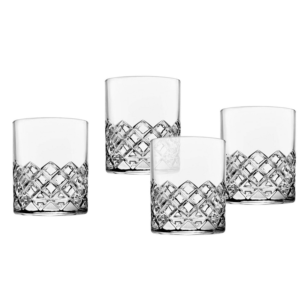 Photos - Glass Godinger Silver Set of 4 Hatch Double Old Fashion Glasses