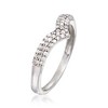 Ross-Simons 0.25 ct. t.w. Diamond Chevron Ring in Sterling Silver - 3 of 4