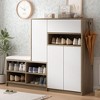 NicBex Shoe Cabinet Modern Multifunctional Shoe Storage Rack with Adjustable Shelves,Hold Up to 15-20 Pairs of Shoes,Suitable for Hallway - 2 of 4