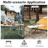 SEVOBAL Folding Table 4 Foot Portable Heavy Duty Plastic Fold-in-Half Utility Table Small Indoor Outdoor Adjustable Height, White, 66"*64"*8.5" - 4 of 4