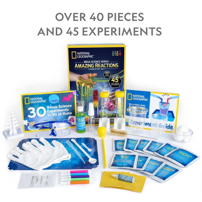 NATIONAL GEOGRAPHIC Amazing Chemistry Set - Mega Chemistry Kit with Over 15 Science Experiments, Make Glowing Worms, a Crystal Tree, Fizzy Solutions, and More, 3 of 8