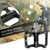 Unique Bargains Aluminum Alloy Rear Foot Peg Flat Pedal Footrests Fit 9/16 Inch Axles MTB Bike Black 1 Pair - 4 of 4
