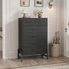 Garvee 4+2 Dresser for Bedroom, Freestanding 46.6" Tall Drawer Dresser with Storage, Wooden Closet Storage Chest for Living Room, Bedroom - 4 of 4