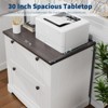 2 Drawer Farmhouse File Cabinet, 30" Wood Lateral Filing Cabinet with Hanging File Folders for Home, Office - 4 of 4