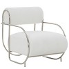 Bethann Metal Frame Accent Chair - SFV5130 - White/Silver - Safavieh Couture - 4 of 4