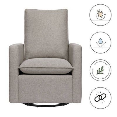 Cali 30" Performance Grey Eco-Weave Pillowback Swivel Glider