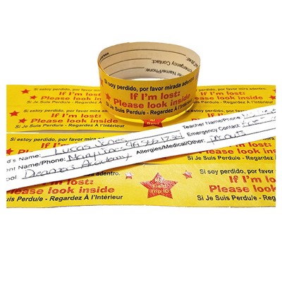 Kenson Kids Travel ID Bands, 25ct