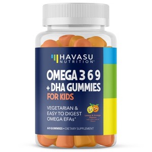 Omega Gummies for Kids, Lemon & Orange, Havasu Nutrition, 60ct - 1 of 4