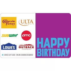 Happy Birthday Gift Card $100 (Email Delivery)