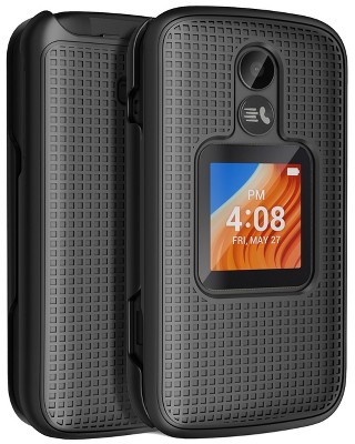 Nakedcellphone Hard Case for Alcatel TCL Flip 2, Go Flip 2 - Black