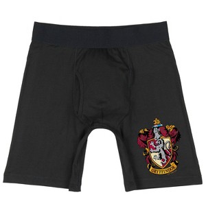 Harry Potter Men's Hogwarts Houses Crests Long Leg Boxer Briefs - 1 of 4