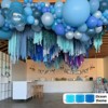 PartyWoo Crepe Paper Streamers Blue Gradient Silver White 8 Rolls 656 ft 1.8Inch x 82Ft Rolls - 2 of 4