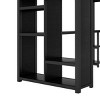 TopComfy Beds Twin XL Size Loft Bed Frame with Built In Wardrobe with Desk and Storage Shelves Furniture for Bedroom, Black, 42.52"*68.5"*137.79" - 4 of 4
