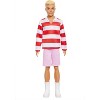 Barbie Fashionistas Ken Doll #241 in Red Striped Top and Pink Shorts with White Sneakers, Blonde - 4 of 4