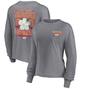 NCAA Virginia Tech Hokies Women's Gray Long Sleeve T-Shirt - 1 of 3