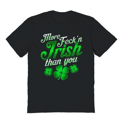 Rerun Island Men's More Feckn Irish Short Sleeve Graphic Cotton T-Shirt