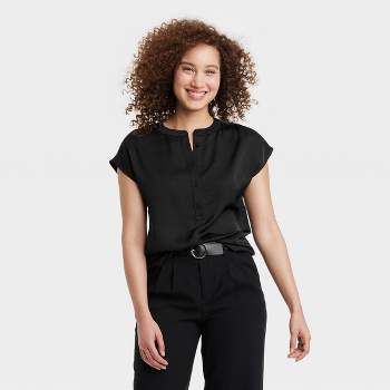 Women's Linen Tank Top - A New Day™ Black/brown Xl : Target