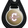 College of Charleston Secondary Black Leather Keychain - 3 of 4