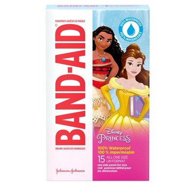 Band-Aid Disney Princess Waterproof Bandages - 15ct