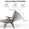 Crestlive Products Outdoor Aluminum Folding Recliner Adjustable Chaise Lounge (Set of 2) - 4 of 4