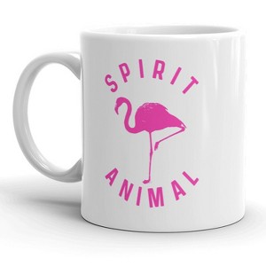 Crazy Dog T-Shirts Flamingo Spirit Animal Mug Funny Pink Bird Coffee Cup - 11oz - 1 of 4