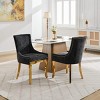 Chenille Dining Chairs Set of 2,Modern Dining Chairs with Curved Back,Fabric Upholstered Kitchen Chairs for Dining Room-Coolbibila - 2 of 4