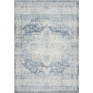 Hauteloom Mauro Navy Medallion Washable Area Rug - 1 of 4