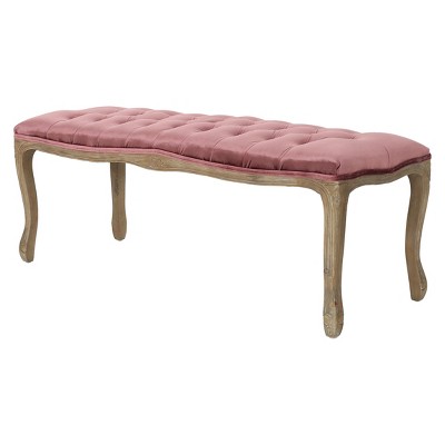 Tassia New Velvet Tufted Bench - Blush - Christopher Knight Home