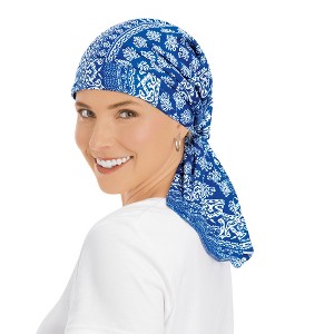 Collections Etc Pre-Tied Silky Soft Bandana Print Head Wrap - 1 of 4