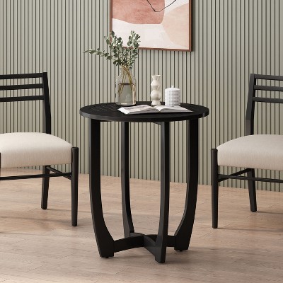 Xiyuyeu Round Dining Table 27.5" Modern Minimalist Wooden Dining Table ...