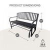 Four Seasons Courtyard Outdoor Patio Bench Glider Backyard Garden, Front Porch, or Walking Path Furniture Seat with Powder Coated Steel Frame, Black - 3 of 4