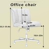 RISOKEYS Armless Desk Chairs with Wheels Office Chair with Technical Cloth Adjustable Swivel Task Chairs for Home Base,for Living Room Bedroom - 3 of 4