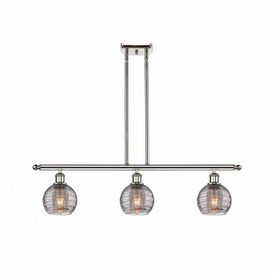 Athens Deco Swirl - 3 Light Island In Industrial Style-9 Inches Tall and 36 Inches Wide