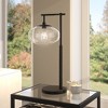 Hudson and Canal 25" Tall Arc Table Lamp with Glass Shade - 4 of 4