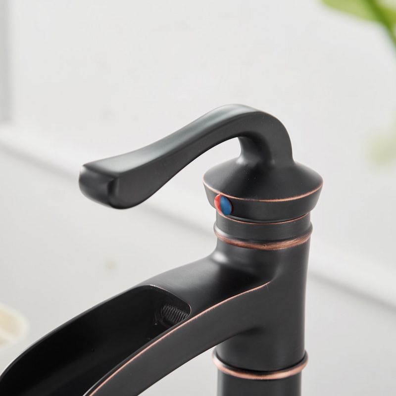 BWE Waterfall Single Hole Single-Handle Bathroom Faucet With Pop-up Drain in Oil Rubbed Bronze, 5 of 7