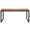 Garden Table Brown, Black Solid acacia wood 70.9 x 35.4 x 29.5 in - 3 of 4