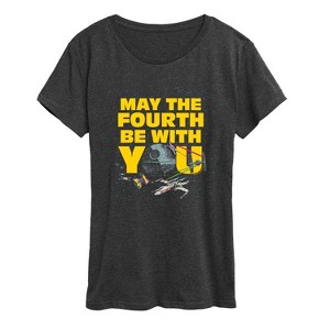 Women's - Star Wars - May Fourth Dogfight Short Sleeve Graphic T-Shirt - 1 of 4