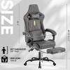Ergonomic Gaming Chair with Adjustable Height & Footrest, Lumbar Support, Iron Base, PU Leather, Easy Assembly-Cuddlewood - 4 of 4